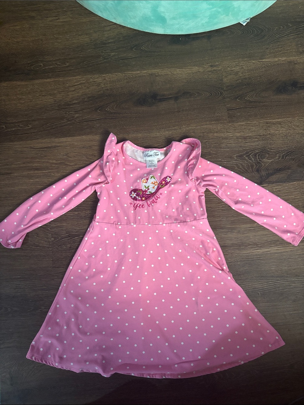rare too Pink Polka Dot Long-Sleeve Dress for Girls - Rose Tree